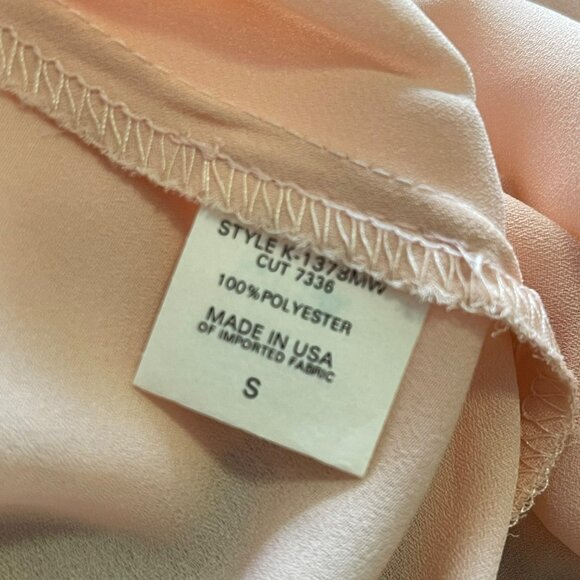 Revolve x Krisa Pink Surplice Wrap Long Sleeve Blouse Small NWT - Picture 6 of 6